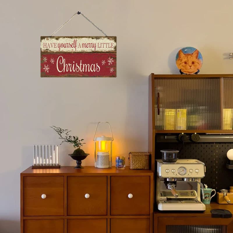 Cross-border popular home decoration Christmas own Christmas wooden rectangular creative decorative sign