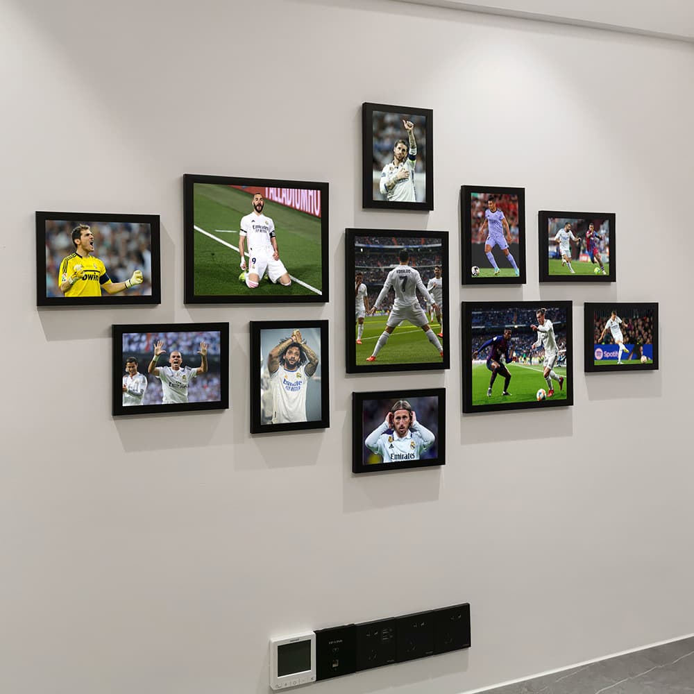 Football Real Madrid Star Photo Frame Creative Sporting Goods Store White Wall Decoration Photo Wall Hanging Wall Frame Poster