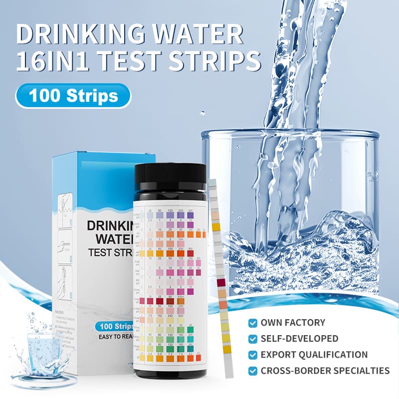 16-in-1 Drinking and Household Water Test Strips, 100 Count, Cross-Border Amazon Selection for Water Quality Testing