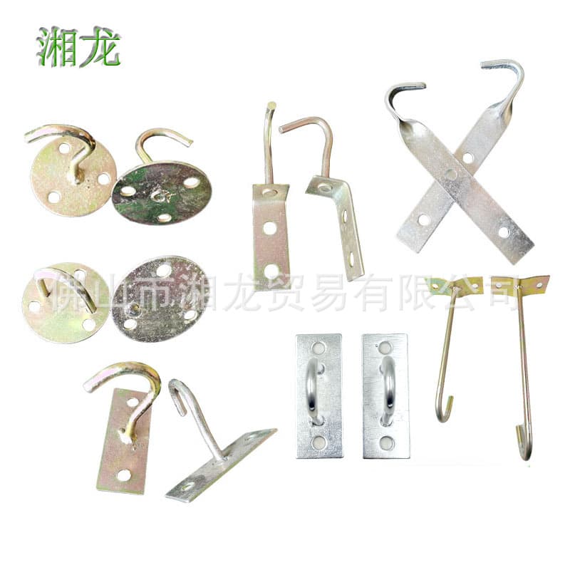 Fan hook, U-shaped top hook, fan hanging hook, pendant light fixture fixing iron ring hook, wall-mounted fan hook