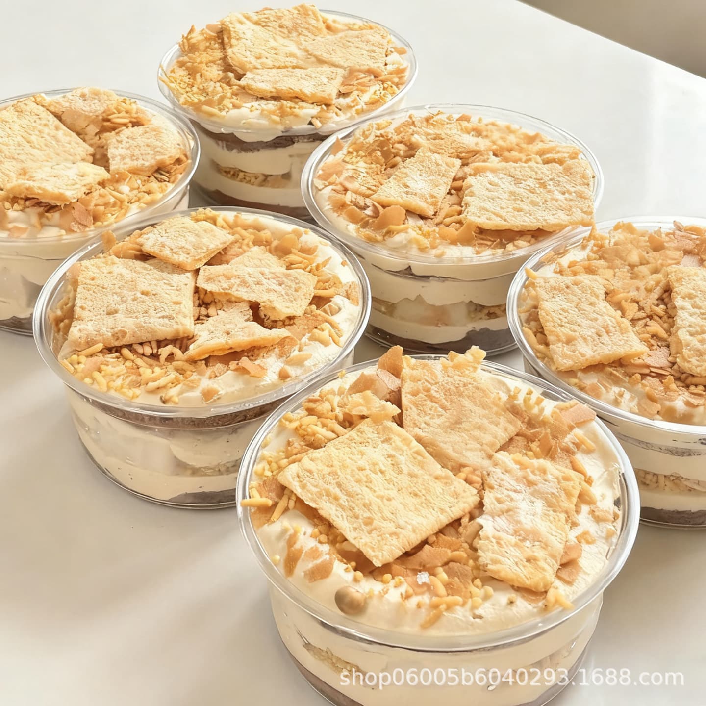 Caramel Milk Skin Cake Packing Bowl 4-Inch Fruit Durian Mille-Feuille Cake Transparent Bowl Disposable Dessert Box