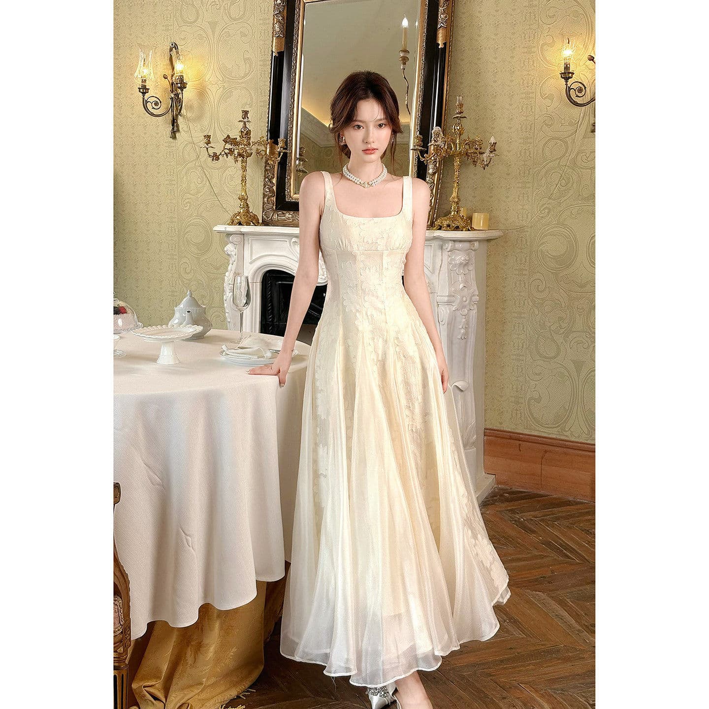 French style daughter-in-law birthday dress 2026 new high-end light luxury niche engagement party adult ceremony daily wear