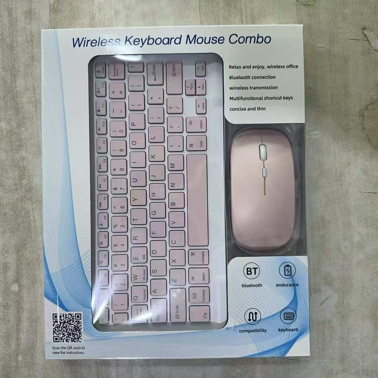 Colorful Box Ten-Inch Keyboard Mouse Set with Vacuum Formed Box Bluetooth Key Mouse Skin Case Stock Wholesale Neutral Brand
