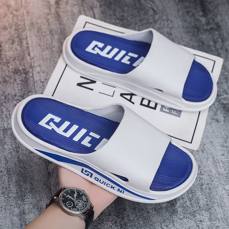 Unisex Soft Thick Bottom Sandals Slippers Home Wear Summer Outdoor Casual Style PVC Material Couple Matching Slippers