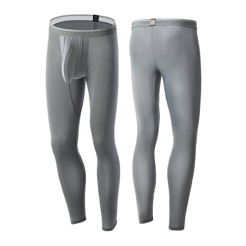 New Sports Compression Pants Men's Ice Silk Underwear Fashion Plus Size Mid-Waist Gun Egg Separation Long Pants Yoga Pants