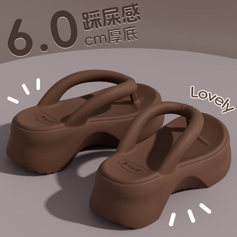 Summer Fashion Thick Sole Indoor Outdoor Flip Flops Beach Sandals Korean Style Flip Flops