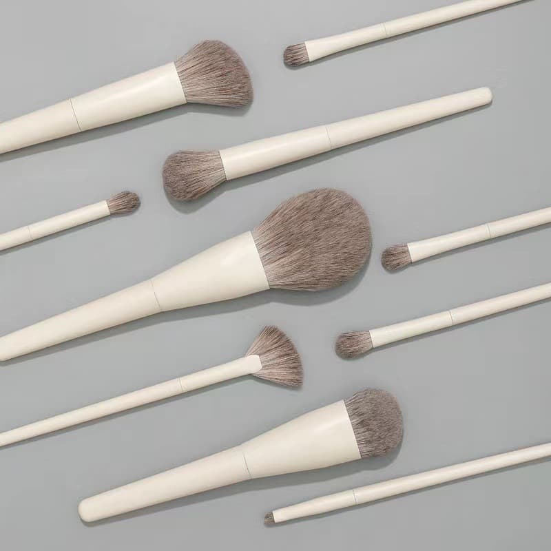 Cross-Border 10-Piece Zero-Degree Makeup Brush Set: Loose Powder Brush, Blush Brush, Eyeshadow Brush, Eyebrow Brush, Beginner Beauty Tools for Setting Makeup