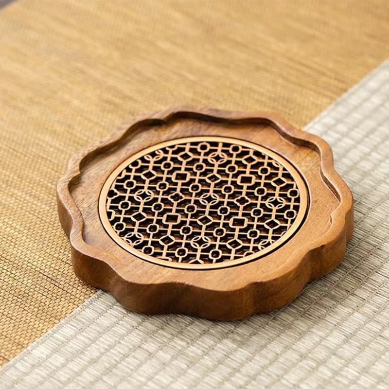Walnut Wood Teapot Stand Base Square Tea Tray Coaster Yixing Teapot Mat Tea Accessories Tea Ceremony Parts Tea Art