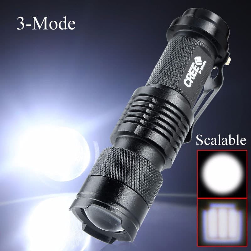 Cross-border Hot Sale LED Strong Light Flashlight Mini Straight Tube UV 395nm SK68 Zoom Bright Flashlight
