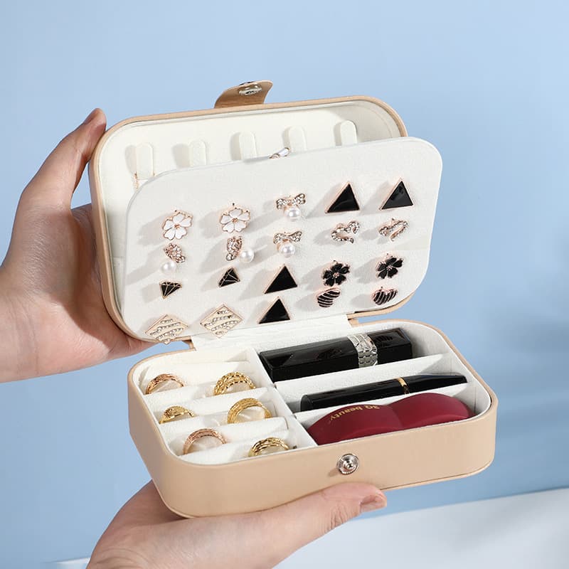 Jewelry Gift Box High-End Packaging Box Wedding Earring Necklace Ring Storage Box PU Leather Jewelry Box