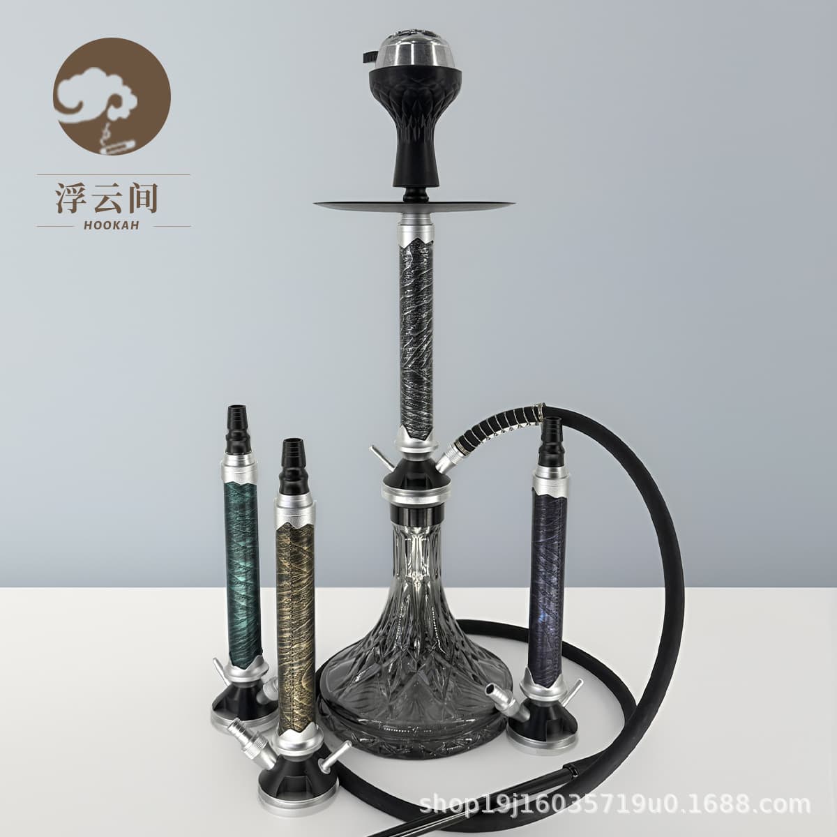 Cross-border sourced high-end hookah, Arabic hookah, medium single-hose hookah pot, large bar nightclub smoke hookah