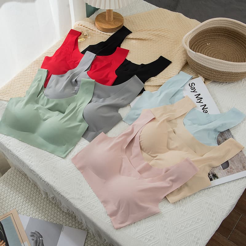 Japan Anxin Yidai Seamless Bra for Women Push-up Wireless Sleep Sports Vest One-piece Bra Wholesale