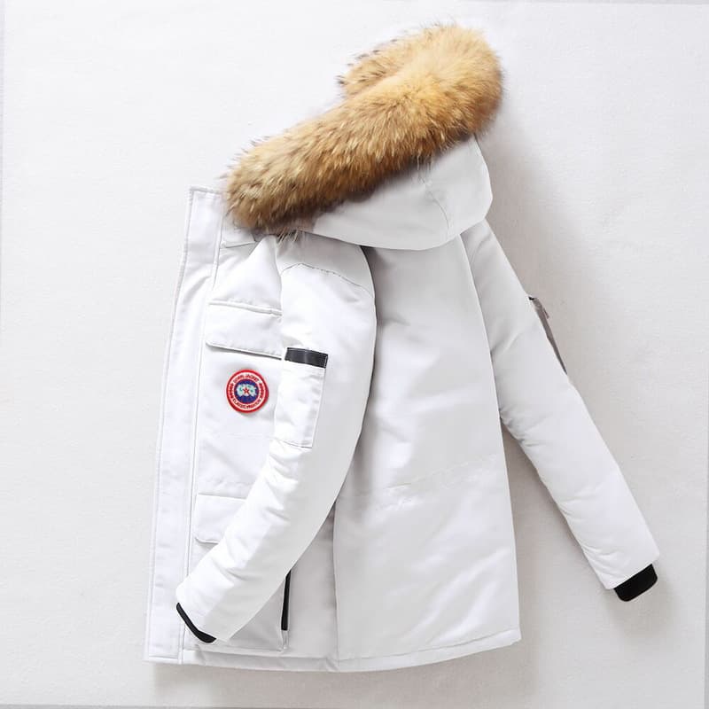2024 new little goose couple down jacket unisex fashion trendy thickened warm white duck down jacket casual loose