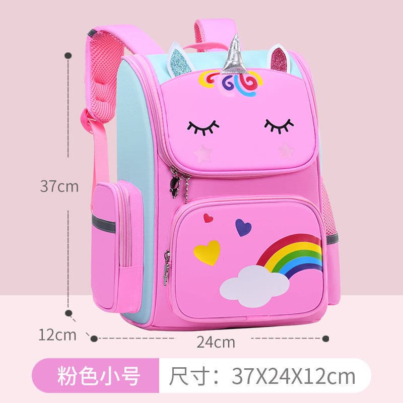 Cross-border trade schoolbag for grades 1-3-6, cute cartoon unicorn children's backpack for elementary school students