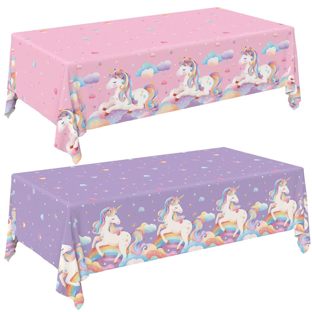 Cross-border Amazon Unicorn Party Tablecloth Cute Boy Girl 1st Birthday Party Table Decoration Supplies