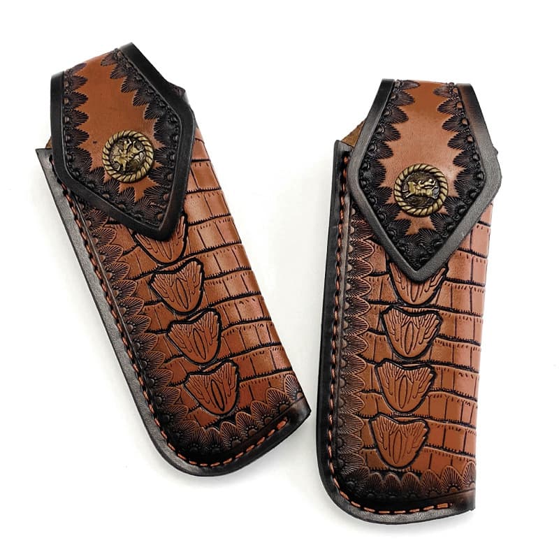 Folding Knife Cowhide Sheath Universal First-Layer Knife Sheath Swiss Army Knife Sheath Folding Knife Leather Sheath Genuine Leather Knife Sheath