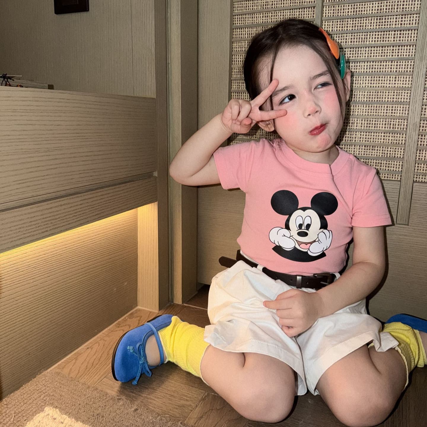 2026 New Summer Kids Clothing Korean Style Girls Cartoon Print Short Sleeve T-Shirt Girls Slim Fit Tee