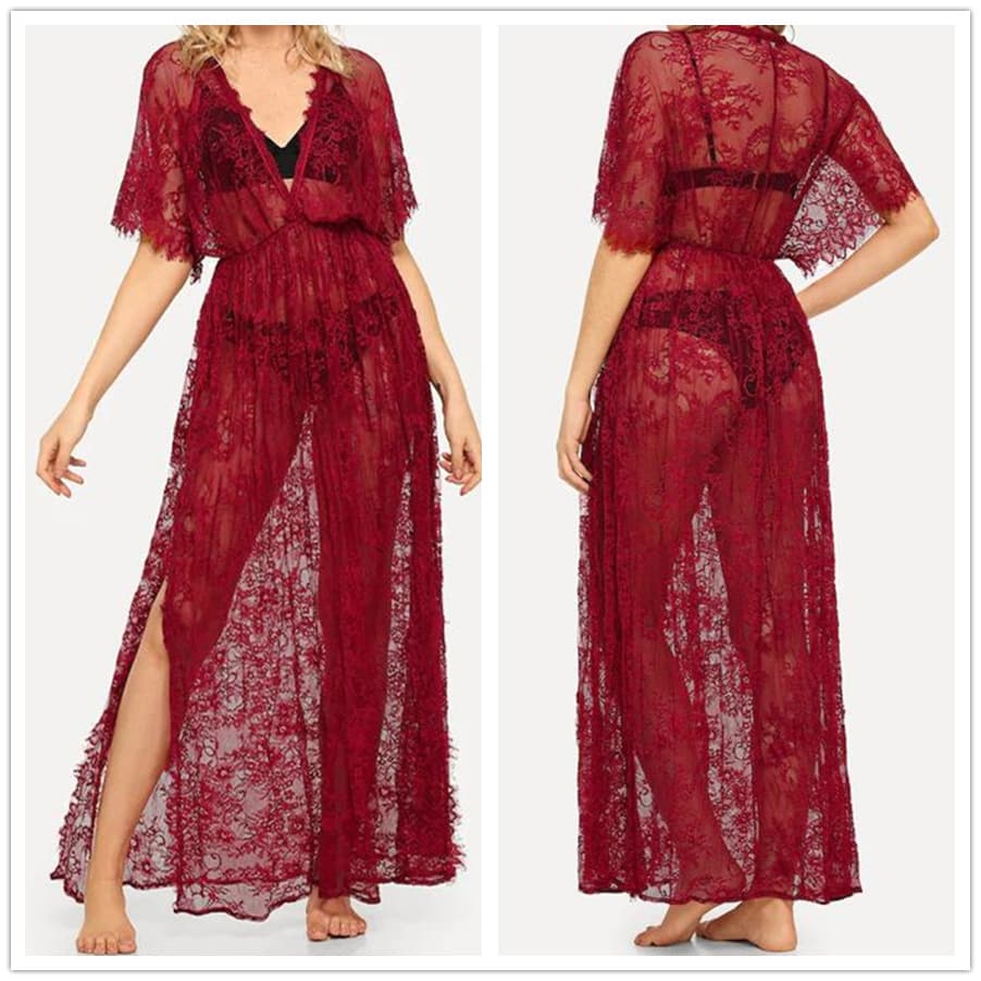 EBAY Source Sexy Lingerie Pajamas Women Loose Nightgown Thong Two-Piece Set Simple Casual Women's Homewear