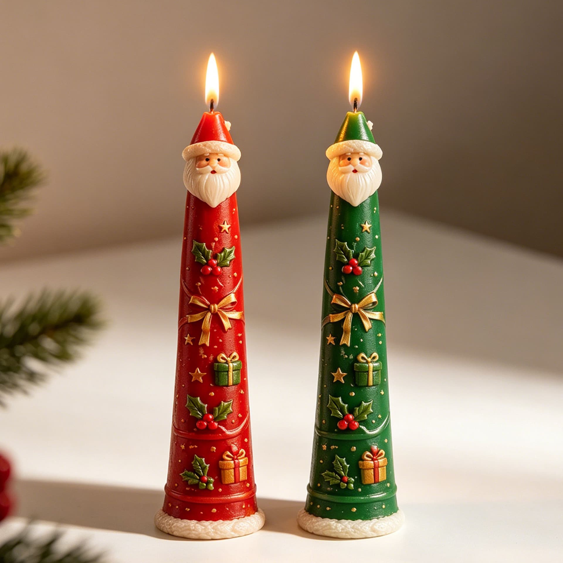 Santa Claus Candle Silicone Mold DIY Long Stick Candle Aromatherapy Christmas Decoration Mold
