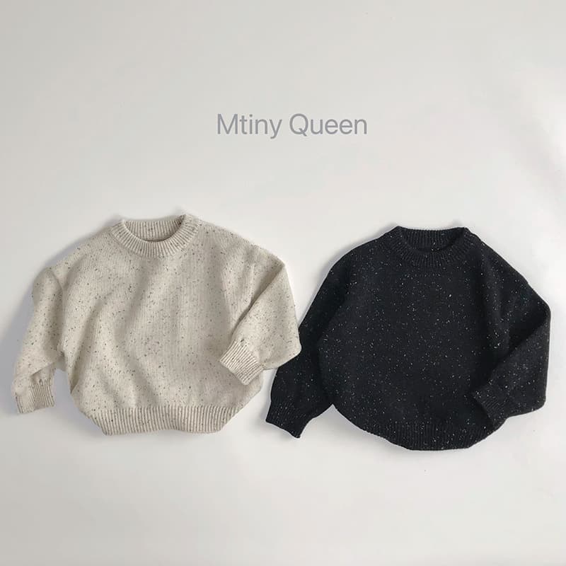 Special Yarn~ All-cotton Colored Speckles Skin-friendly Korean-style Children's Round Neck Sweater, Fashionable Unisex Baby Knit Base Layer