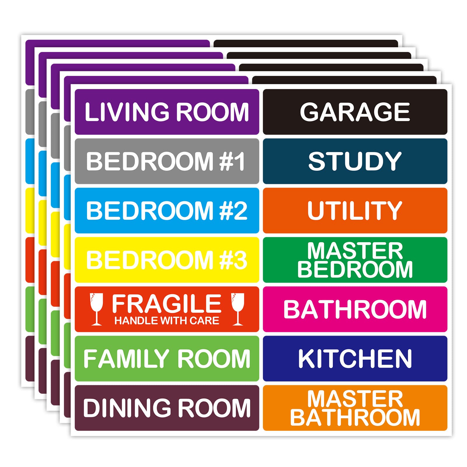 Amazon eBay Moving Labels Stickers, 14 Stickers per Pack, Moving Label Stickers Warning