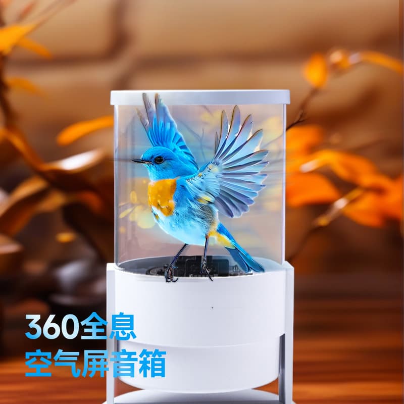 2025 New 360-Degree Transparent Display Desktop Bar Shop Counter Mini Creative Music Atmosphere Light