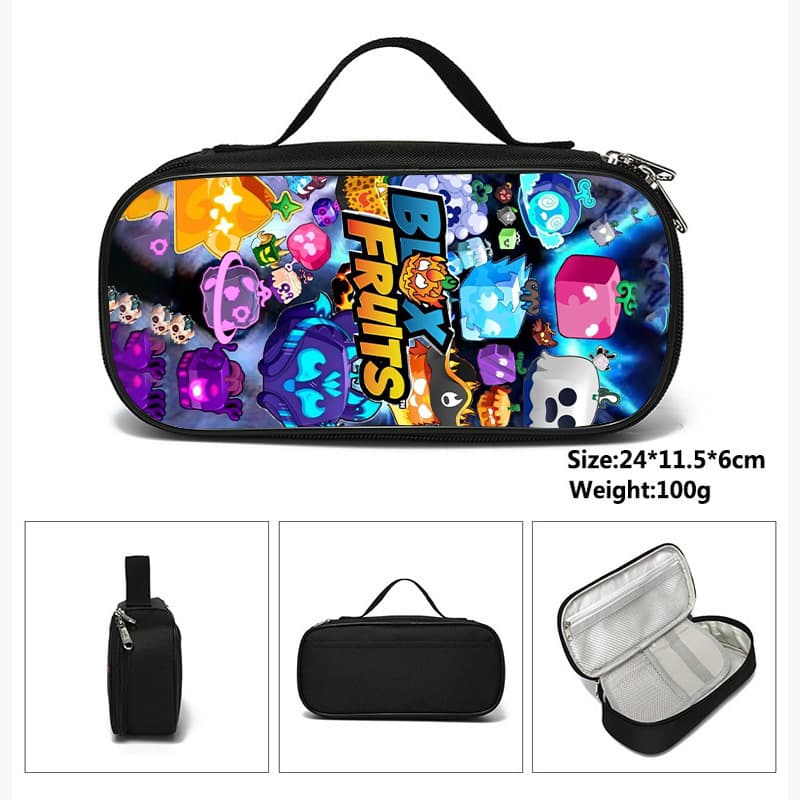 ROBLOX game blox fruits printed pencil bag devil fruit pencil stationery bag for primary and secondary school students