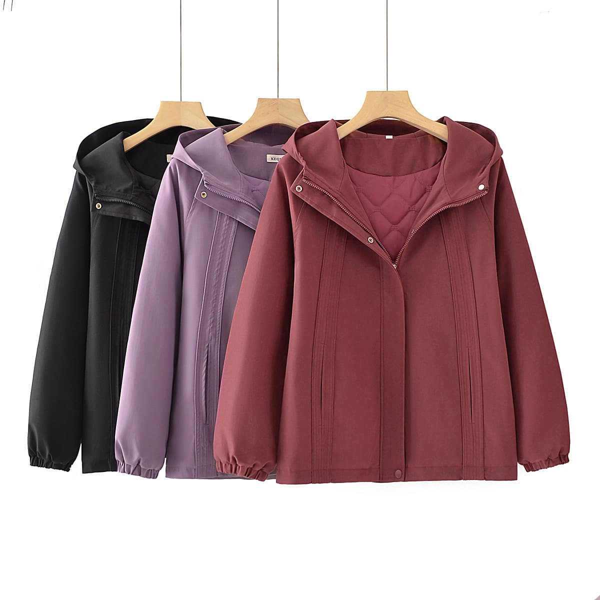 2025 Autumn/Winter Plus Size Women's Coat with Padded Hooded Jacket, Simple, Versatile, Casual, Thin Cotton Coat 8095