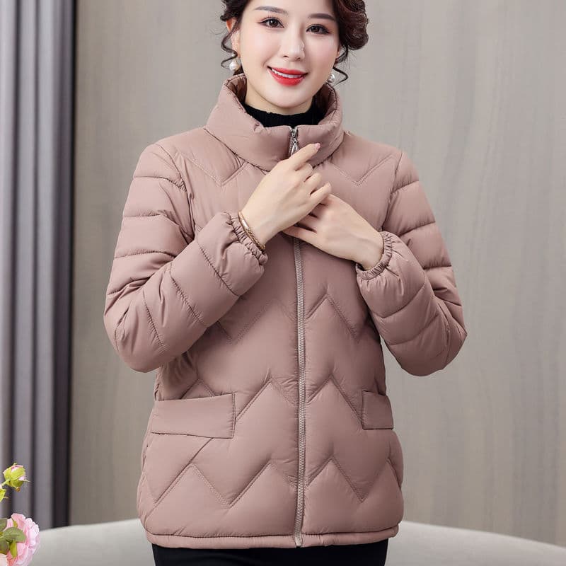 Winter Mom Down Jacket 2023 New Short Stand Collar Jacket Women Korean Style Thickened Loose Down Jacket Women