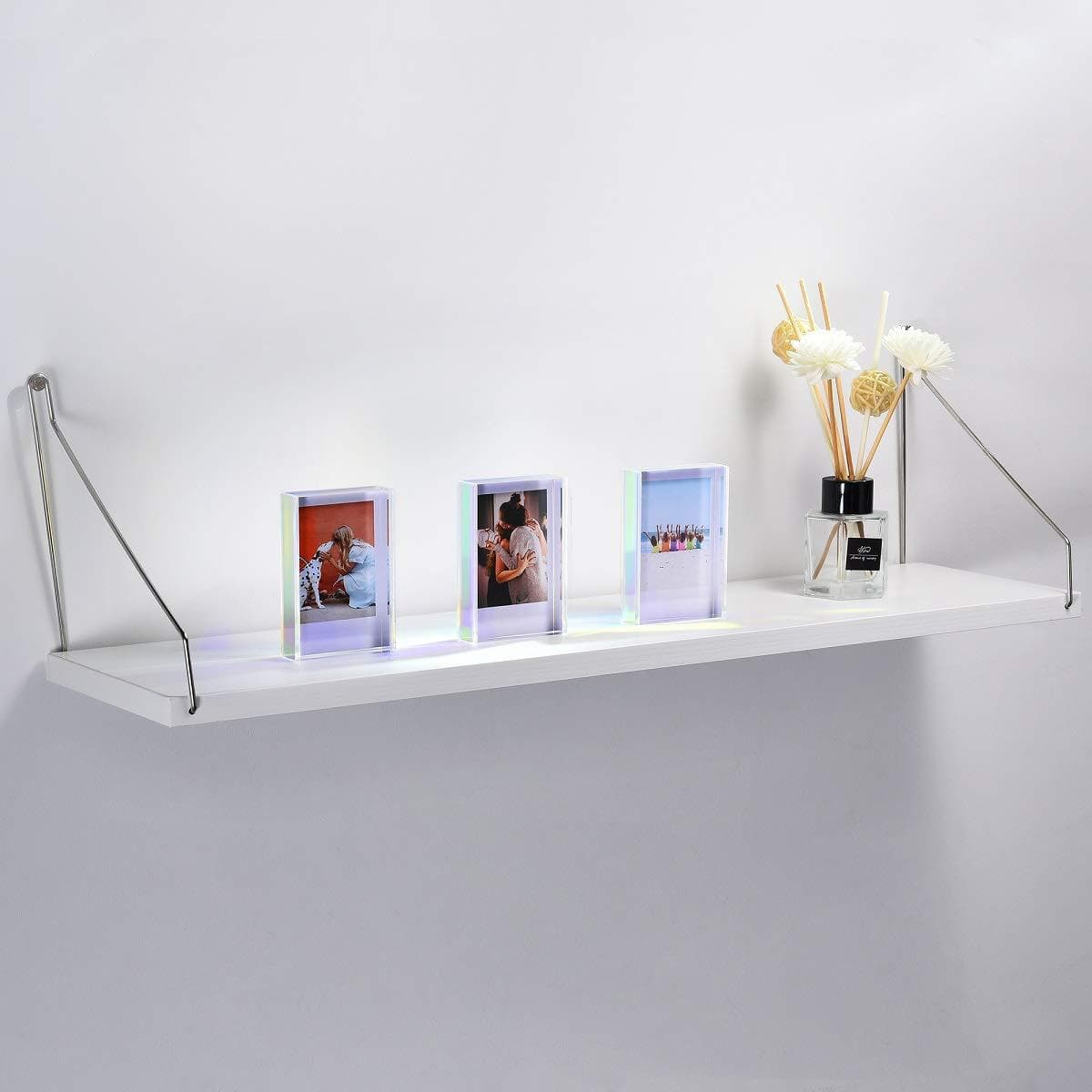 (Pack of 3) Mini Photo Frames Polaroid Photo Frames Rainbow Acrylic Photo Frames for Desktops and Desktops