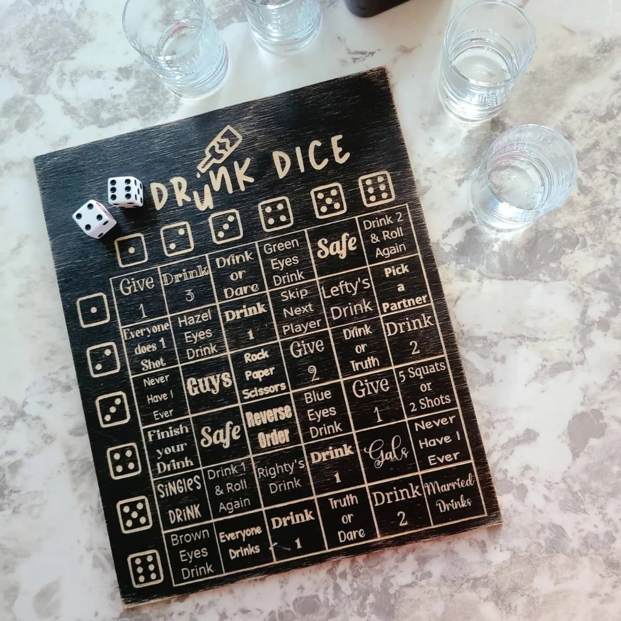 Cross-border "Don't Go Home Tonight" Wooden Drinking Game Set