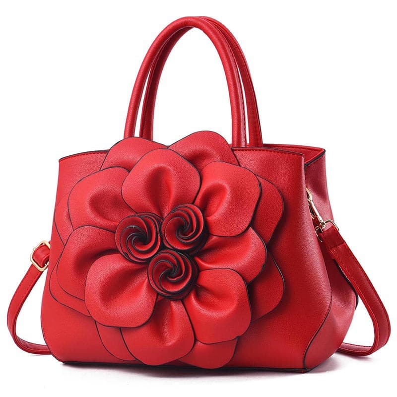 Women's Bag 2025 New European and American Simple and Noble Women's Handbag Fashionable Rose Large Capacity Single Shoulder Crossbody Bag