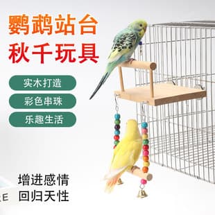 Parrot Toy Climbing Frame Swing Platform Suspension Bridge for Budgie Cockatiel Lovebird Small Bird Perch Bird Cage Accessories