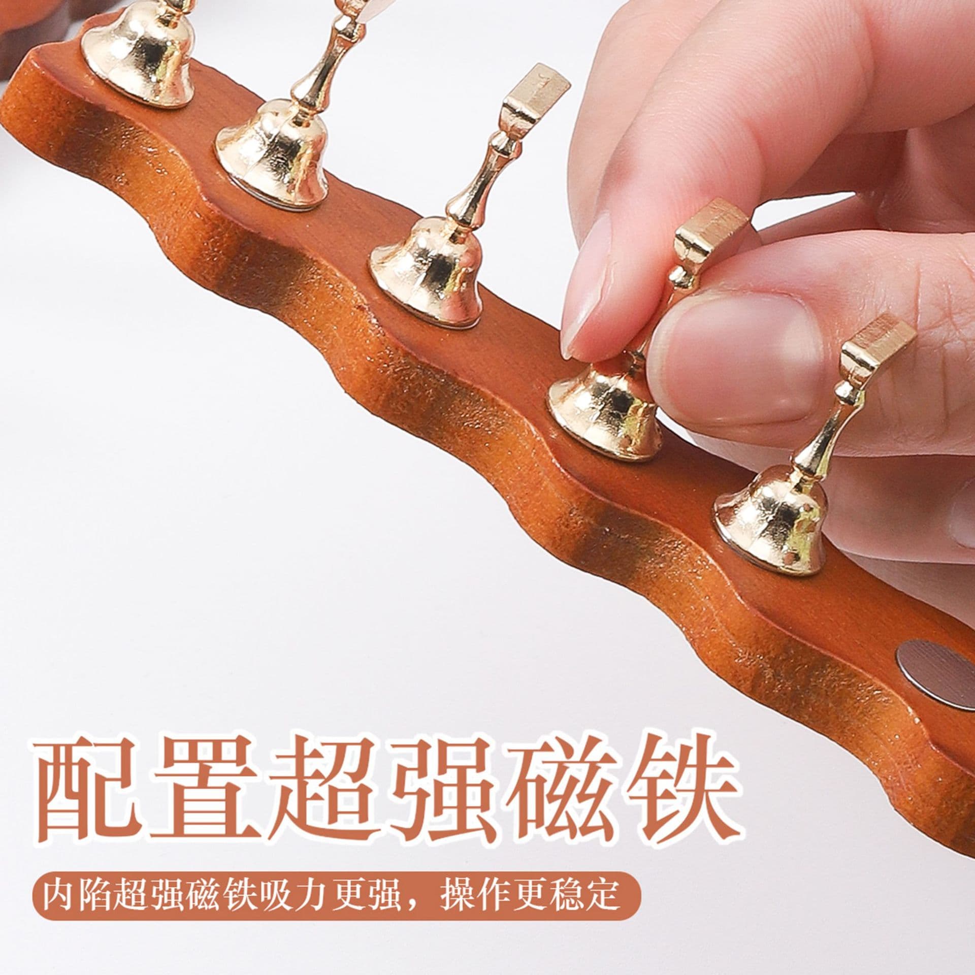 Japanese Walnut Nail Practice Stand Nail Holder Minimalist Wooden Wearable Nail Display Nail Tip Holder Template Making Tool