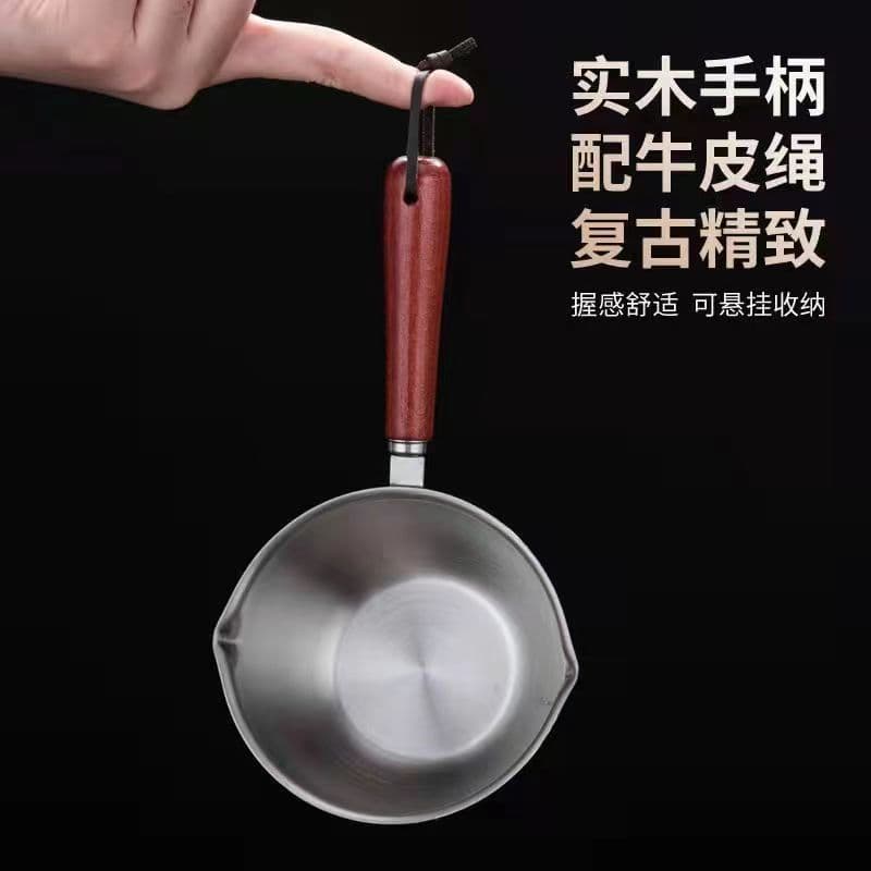 Multi-functional Hot Oil Mini Pot, Stainless Steel Mini Oil Heating and Drizzling Pot, Specialized Small Spoon Tool for Oil Splashing