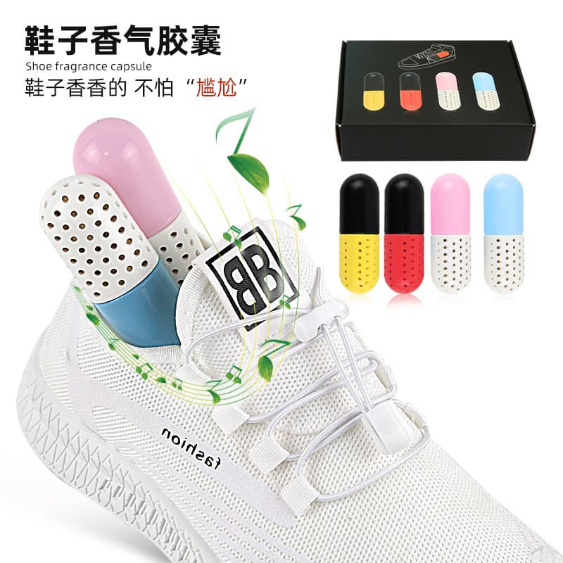 Sneaker Deodorizing Capsules for Athletic and Leather Shoes, Eliminating Odors, Foot Sweat, Moisture, and Dampness