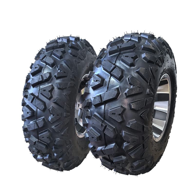 ATV Sand Kart Vacuum Tire Front 23x7-10 Rear 22x10-10 Inch A-Pattern Rubber Tire with Rim