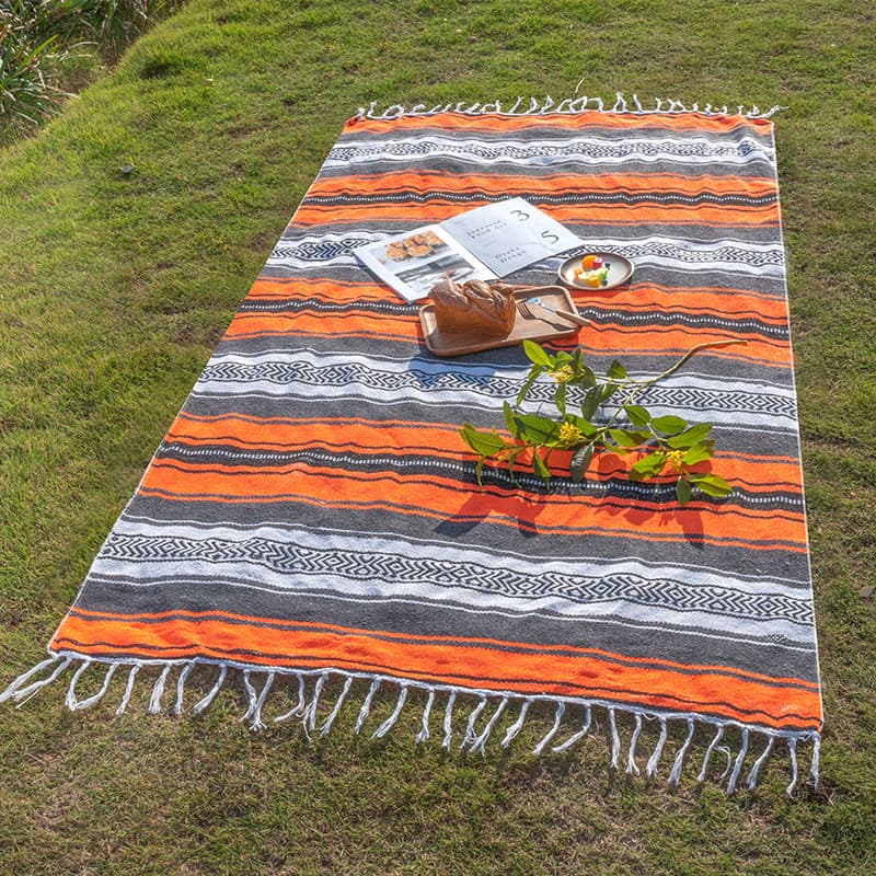 Ready stock Mexican-style yoga-inspired picnic blankets, portable thickened outdoor mats for outings, spring trips, and batch purchases.