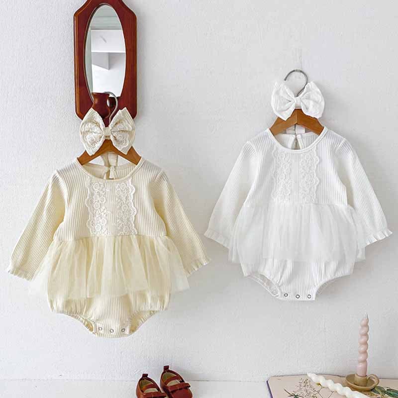 Baby Spring and Autumn New Arrival Long-Sleeve Bodysuit with Wrap Style, Newborn Outing Romper