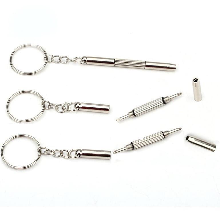 Multifunctional 3-in-1 or 4-in-1 portable screwdriver for eyeglass and watch repair, small screwdriver.