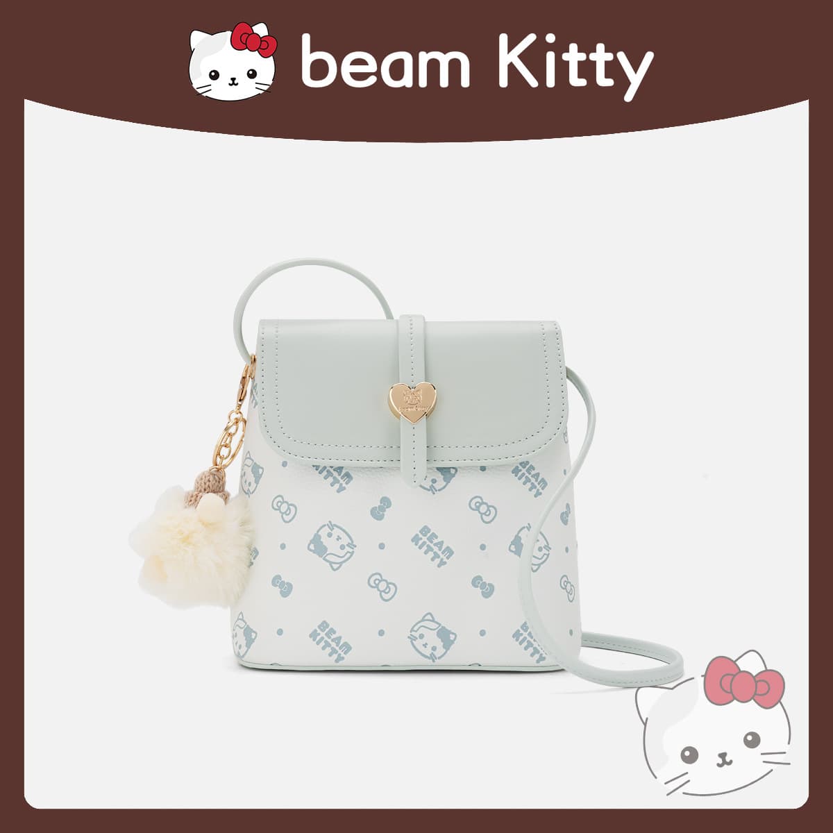 Printed bags for women 2026 new bucket bags for women mini shoulder bags for women small square bags with pendants for cross-border exclusive supply