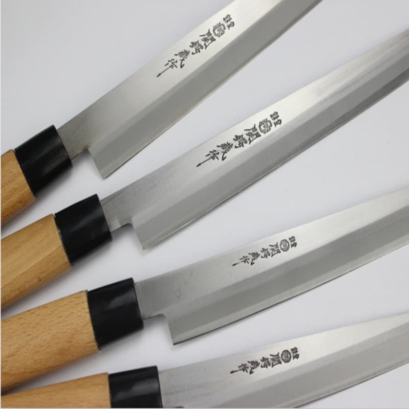Japanese sashimi knife, sushi slicing knife, yanagiba chef knife for salmon and raw fish