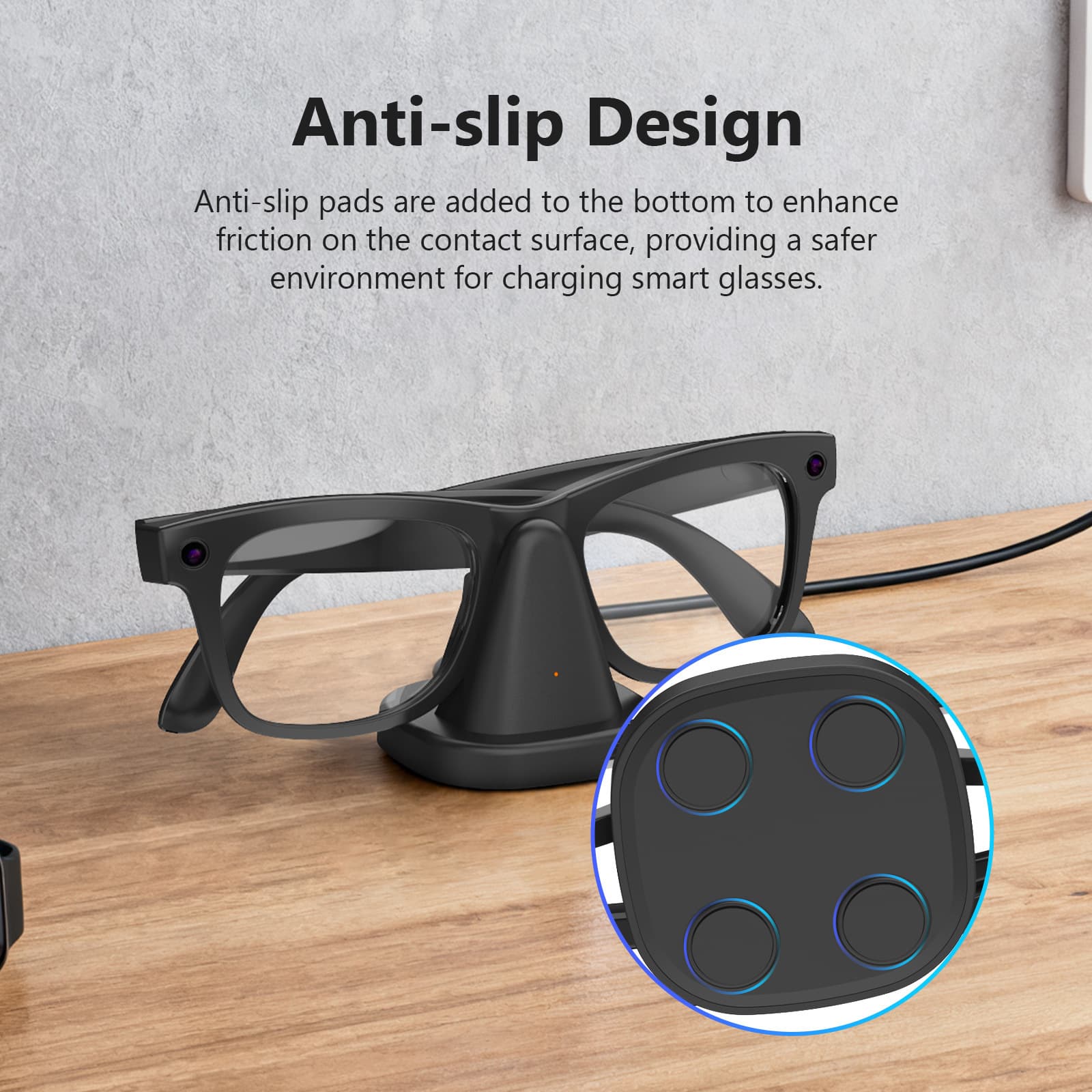 New cross-border fashion-friendly Meta Ray-Ban glasses charging stand/AI glasses charger holder