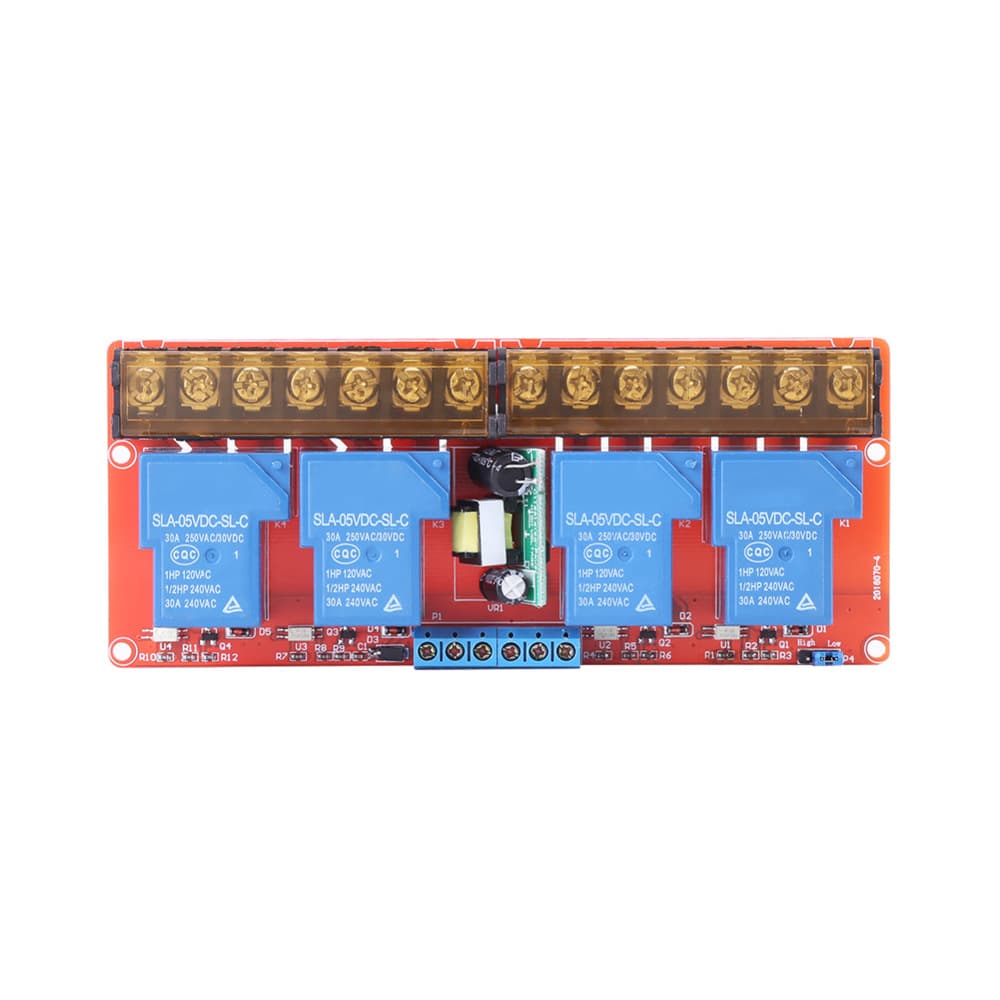 Solid State Relay Module. High/Low Level Trip Module. 4-Channel Relay AC 100-250V 30A