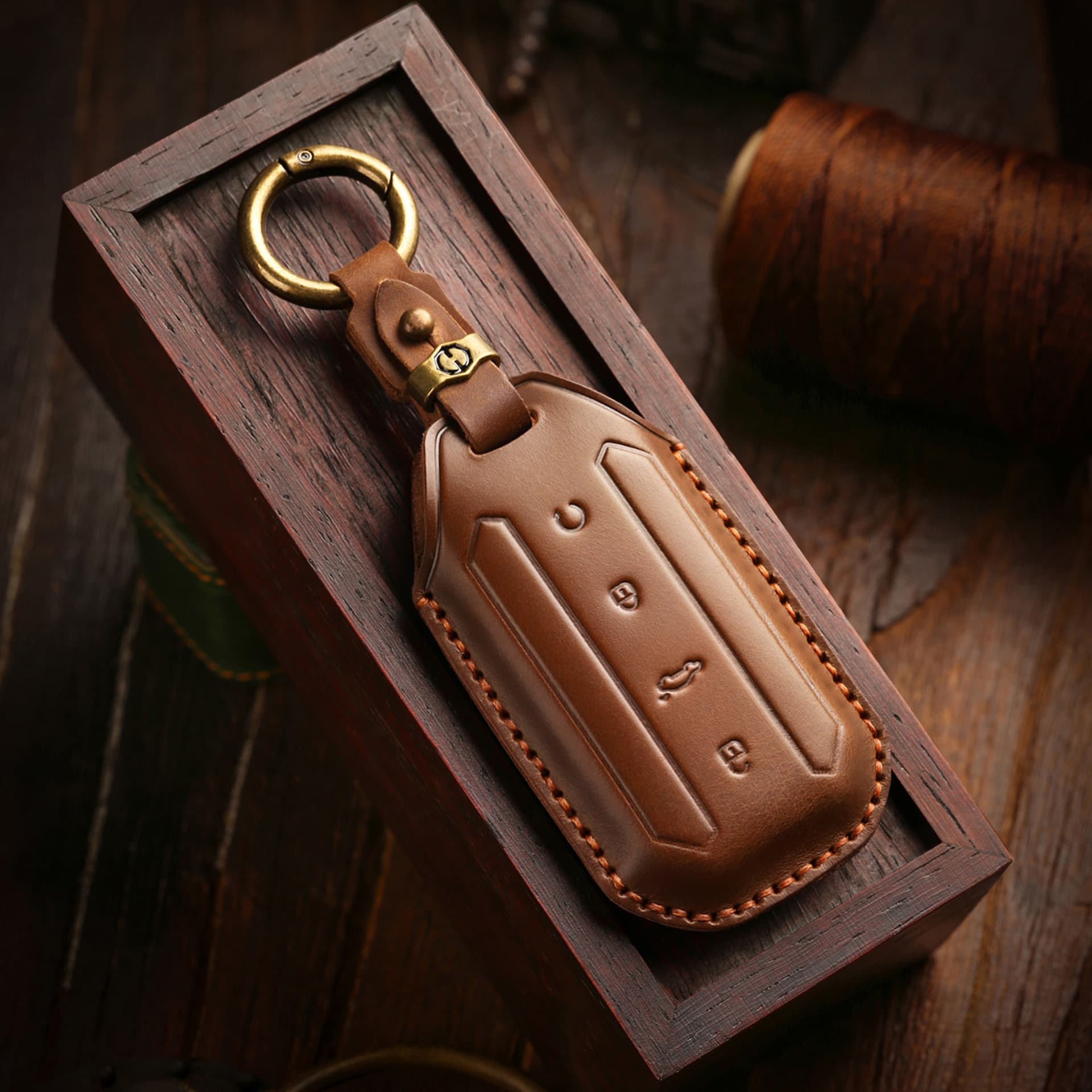 Cross-border Special Car Key Case for Chery Omoda Jaecoo Jecoo 5 EV Key Bag Genuine Leather