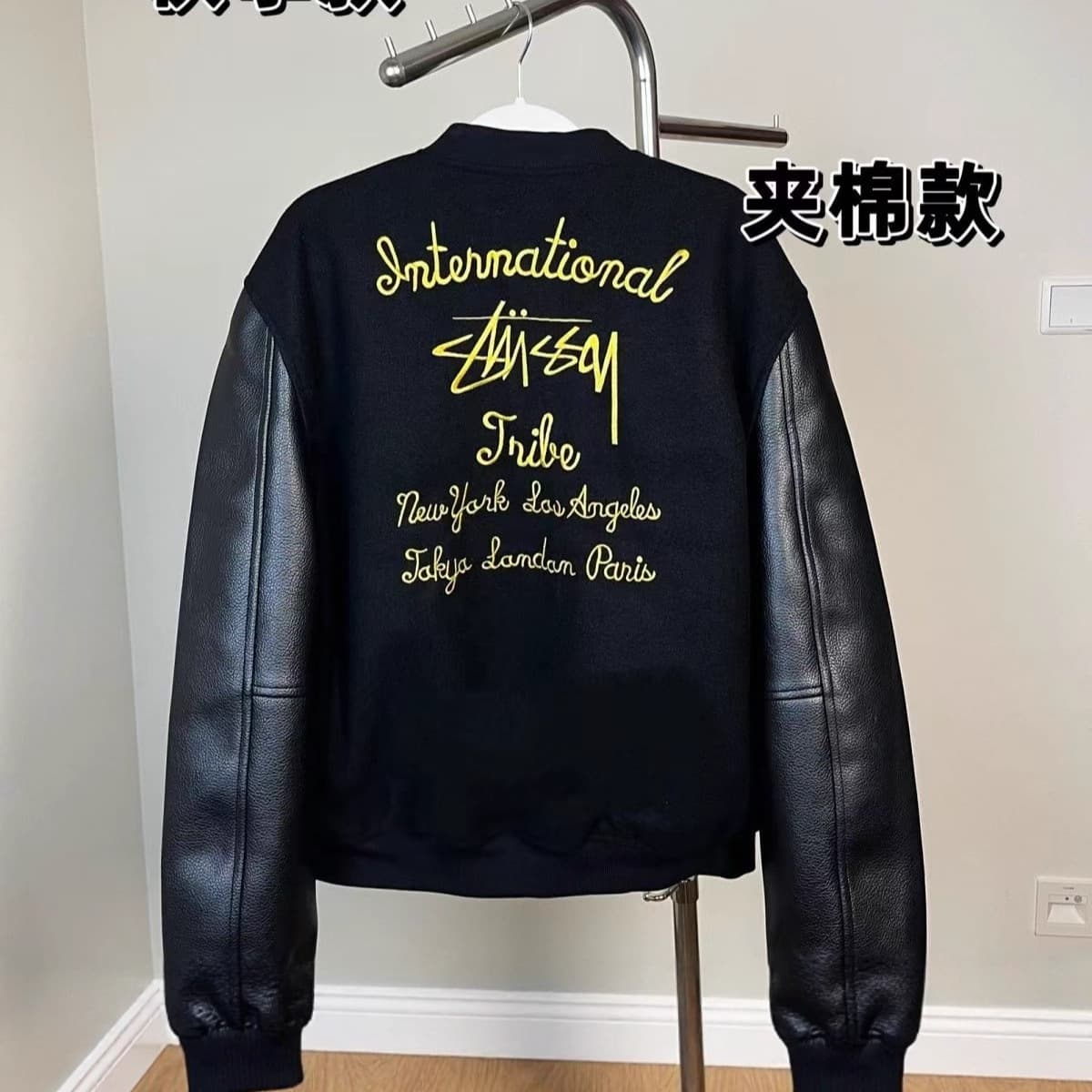Cross-Border Leather Jacket Baseball Jacket Stylish High-End Jacket for Men and Women Spring Autumn Winter Pebbled Leather Motorcycle Jacket Coat