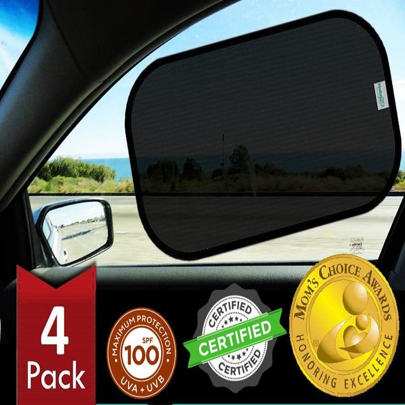 Cross-border Car Accessories PVC Mesh Static Sun Shade Full Cover Sun Visor 4-Piece Sun Shade Car Front Windshield