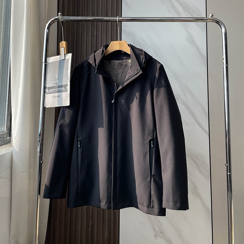 Minimalist Whole Mink' High Cost-Effectiveness Mink Silver Blue Whole Mink Inner Lining Fur Parka Men's Outerwear 2025