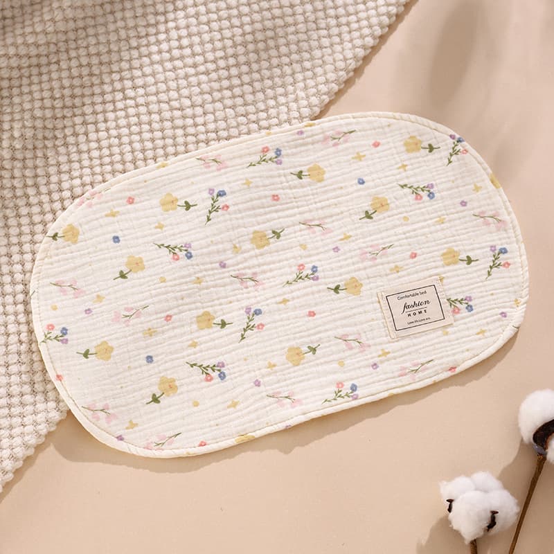 Baby Cloud Pillow Summer Newborn Eight-Layer Gauze Pillow Cover, Children's Pure Cotton Class A, Sweat-Absorbent and Breathable Flat Pillow