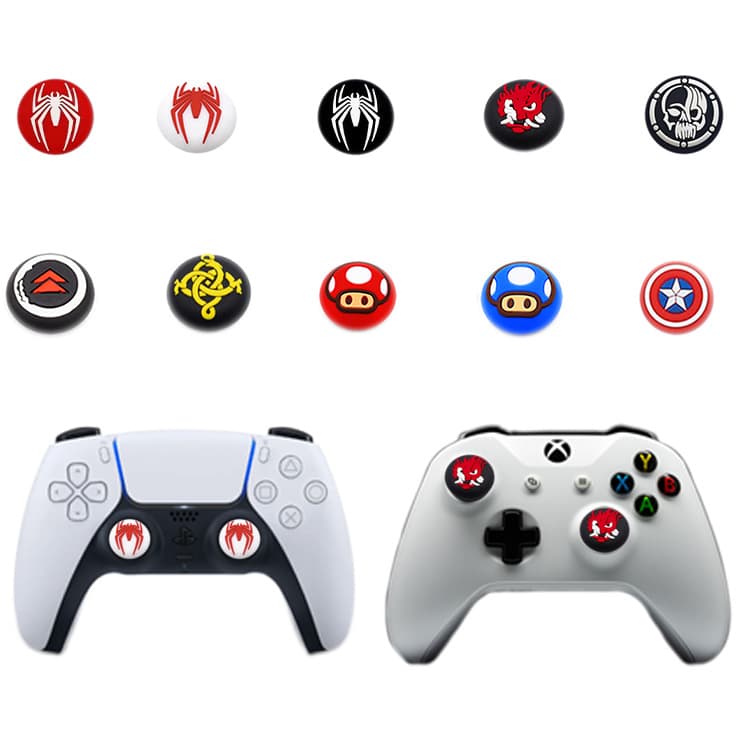 PS4 Joystick Cap PS5 Joystick Cap Switch Pro Controller Joystick Button Cap 3D Silicone Protective Cap